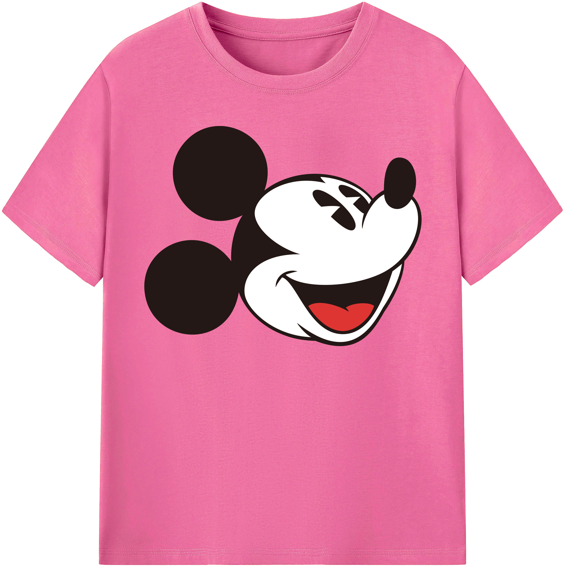 （画像用） ミッキーマウス Mickey Mouse レディースカジュアルプリントTシャツ（綿100％）